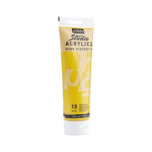 PEBEO Studio Acrylics High Viscosity, Fine Acrylic, 250 ml - Light AZO Yellow, 250 ml Tubes (169-013) - color: Light Azo Yellow, size: 8.45 Fl Oz (Pack of 1)