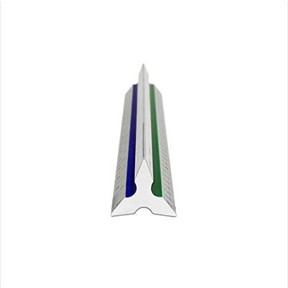 Alumicolor Aluminum Architect Color-Coded Solid Drafting Scale, 6IN, Silver,3056-1 - size: 6IN, style: Architect