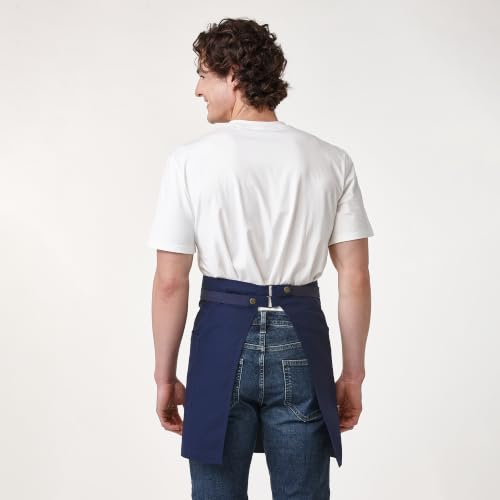 Waist Apron for Men Server Bistro Half 4251BY - color: Navy, size: 1 Pack