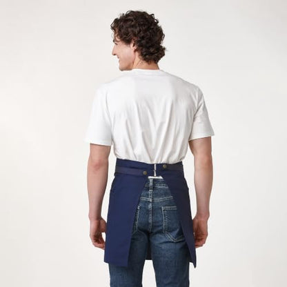 Waist Apron for Men Server Bistro Half 4251BY - color: Navy, size: 1 Pack