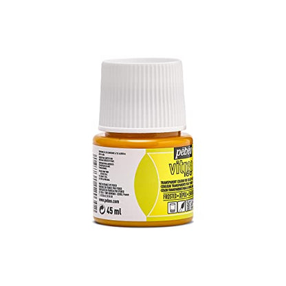 Pebeo Vitrea 160, Frosted Glass Paint, 45 ml Bottle - Lemon - color: Lemon