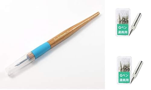 Tachikawa Comic Pen Nib Holder(T-40) + Zebra Comic G Model Chrome Pen 10 Nibs(PG-6C-C-K) x2 Set