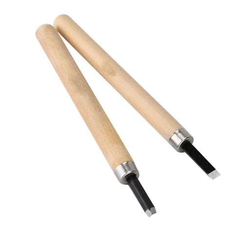 4-Piece Wood Carving Knife Set for Rubber Stamps, #1 | Steel Blades, Smooth Wooden Handles, Model 1 Sizes, 1.5 Mm Flat Round Corner, 2 Mm Oblique, Craft Projects - size: #3