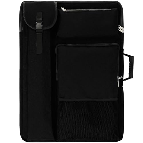 TreochtFUN Art Bags for Supplies Portfolio Case 19 X 25.5 in large - color: Black