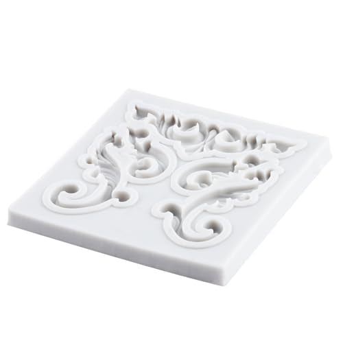 Baroque Emboss Border Polymer Clay Mold Relief Lace Silicone Molds | 3D Filigree Sculpted Mold DIY Craft Epoxy Resin Casting Polymer Clay Tools Crafts Air Dry Jewelry Making - color: Style C