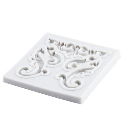Baroque Emboss Border Polymer Clay Mold Relief Lace Silicone Molds | 3D Filigree Sculpted Mold DIY Craft Epoxy Resin Casting Polymer Clay Tools Crafts Air Dry Jewelry Making - color: Style C