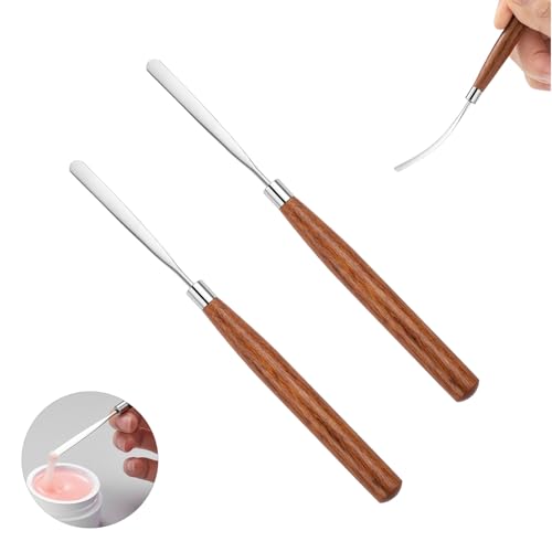 2 PCS Palette Knife Professional Paint Spatula | Pallet Knife, Stainless Steel, Wood Handle, For Oil, Canvas, Acrylic Painting, Color Mixing