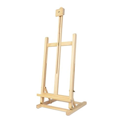 Heavy-Duty Wood Painting Easel H-Frame Tabletop Adjustable Up to 24 inch | Sturdy & Stable Art Easel Stand for Painting Canvases, Art and Crafts, For Adults, Artists, Oil Acrylic Watercolor Painting