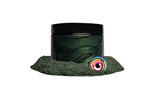 Eye Candy Pigments Premium Green Mica Powder - Bonsai Green (50gr) - for Epoxy, Resin, Soap, Paint, Woodworking, Acrylic Pouring, Bath Bombs, Fishing Lures - DIY Arts and Crafts Additive - color: Bonsai Green