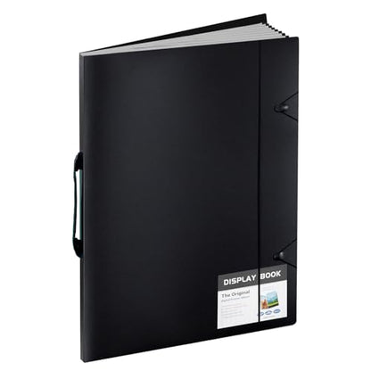 Large 18"x24" Art Portfolio Heavy Duty Binder with Plastic Sleeves, Portfolio Folder with Protectors, Bring a Portable Handle 500-Pieces Puzzle Storage Book and Poster Binder