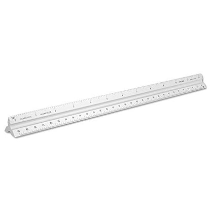 Alumicolor 3650-1 Aluminum Combination Solid Drafting Scale, 12IN, Silver - color: Silver, size: 12 Inch, style: Combination