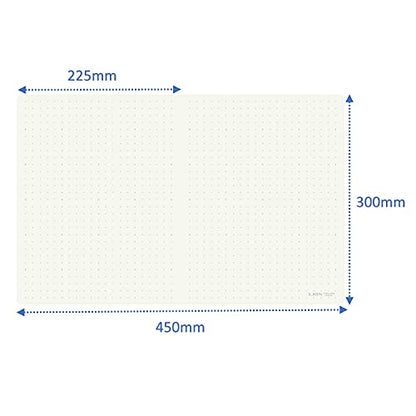 LION Foldable, Portable & Reversible Self-Healing Cutting Mat, 12" x 18", with 1cm Dot Grid, PVC Free, Dark Gray Front & Off-White Back, 1 ea. (FCM-45) - size: 17.7"L x 11.8"W