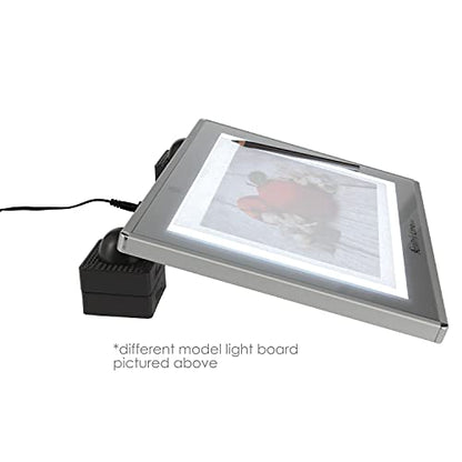 Acurit Artist Designer Light Up Tracing Pad Bundle, Includes 1 Portable LED Trace Light Pad and 4 Adjustable Angle Clips for Tattoo Drawing, Streaming, Sketching, Animation, Stenciling