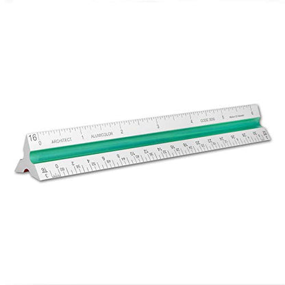 Alumicolor Aluminum Architect Color-Coded Solid Drafting Scale, 6IN, Silver,3056-1 - size: 6IN, style: Architect