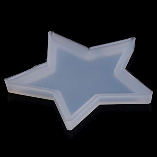 Glossy Five-Pointed Star Ornaments Silicone Epoxy Resin Mold Keychain Pendant Jewelry for Valentines