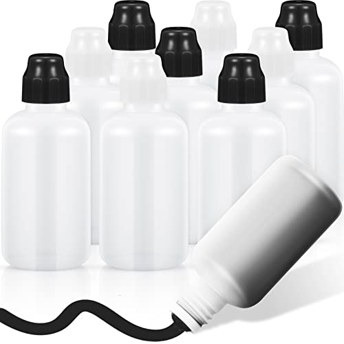Tessco for you 4 Set 2 Ounce Empty Bingo Daubers Paint Squeeze Bottles for Paint Mop Dauber Bottle Refillable White Black Sponge Tip for Wooden Plastic Board Cloth Marker Pen