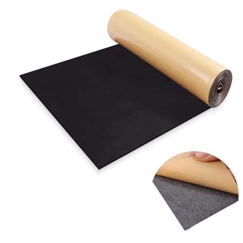 LSGCQ Sponge Neoprene Foam Padding Self Adhesive Foam Sheets, Black | Closed Cell Foam Sheet Neoprene Rubber Pad for DIY Gaskets Shock Pads Liner Crafts, 12" Wide x 1/16" Thick x 118" Long - color: Black, size: 12" Wide x 1/16" Thick x 118" Long
