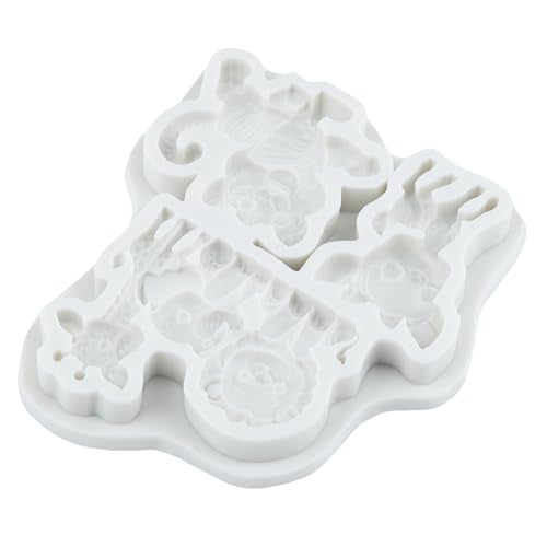 Animal Polymer Clay Mold Lion Elephant Giraffe Silicone Molds - color: Style D