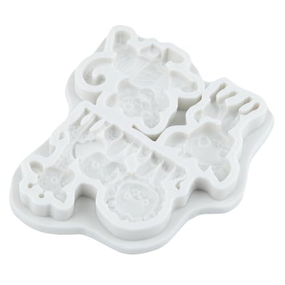 Animal Polymer Clay Mold Lion Elephant Giraffe Silicone Molds - color: Style D