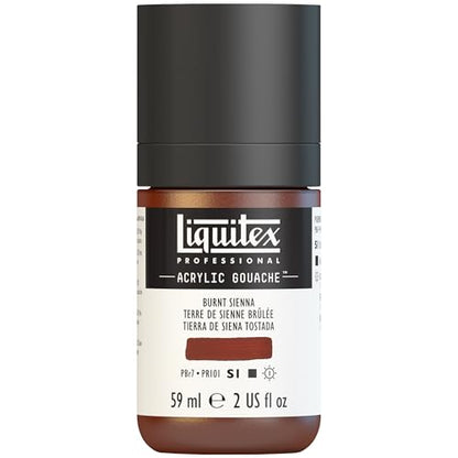 Liquitex Acrylic Gouache, 2-oz (59ml) Bottle, Burnt Sienna - color: Burnt Sienna