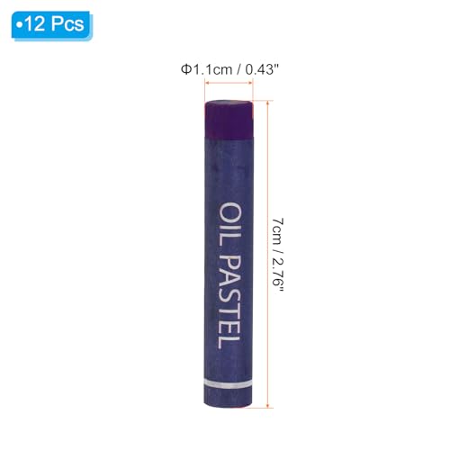 PATIKIL Purple Oil Pastels, 12Pcs Soft Oil Crayons Creamy Pastels Stick Art Supplies for Art Painting Drawing Blending Graffiti for Artists Beginners - color: Purple
