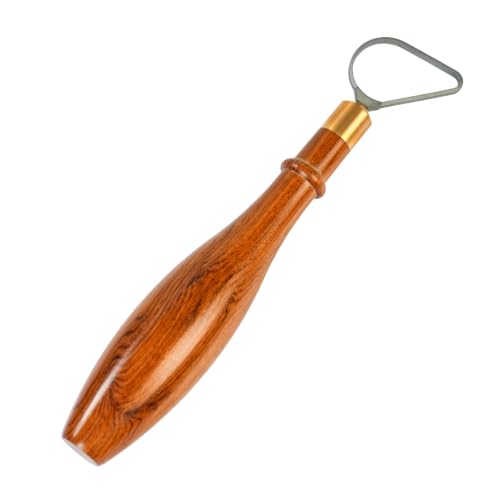 Lxnavihly Pottery Trimming Tool, Pottery Carving Tools, Clay Sculpting Tool | Tungsten Steel Cutter Head, Solid Cherry Handle, Ergonomic, Sturdy and Long-Lasting, Toroidal-Cherry - color: Toroidal-Cherry