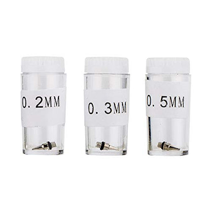 0.2mm, 0.3mm, 0.5mm Airbrush Nozzles and Needles Replacement Parts with 11 in 1 Airbrush Cleaning Repair Tool for Airbrush Gun - size: 0.2mm, 0.3mm,0.5mm/Cleaning Kit