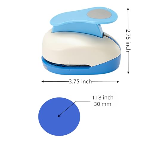 1.18 Inch（30mm） Circle Punch Circular Cutter Tool Circle Hole Punch Handmade Paper Craft Lever Punches for DIY Handmade Crafting Scrapbooking,Cardstock,Greeting Cards Arts Fun Projects - color: Circle-30mm
