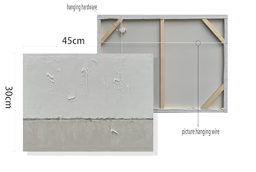 NANKAI Art Hand-painted minimalist style oil painting in gray and white - color: NKHB003