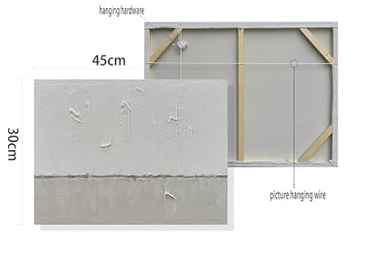 NANKAI Art Hand-painted minimalist style oil painting in gray and white - color: NKHB003