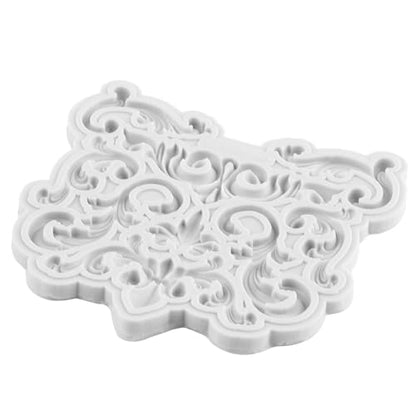 Baroque Polymer Clay Molds Baroque Scroll Relief Silicone Mold | Filigree Mold DIY Crafts Epoxy Resin Casting Polymer Clay Tools Craft Air Dry Jewelry Making - color: Style M