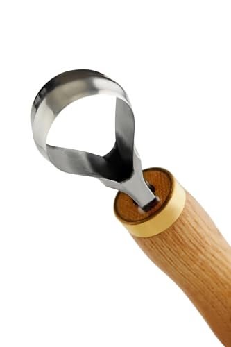 Carving Scorp Knife | Round Carving Tool for Spoons, Bowls, and Cups | Spoon Bowl Carving Tools | for Beginners | Oak Wood Handle with Carbon Steel Blade (1'in full scorp) - style: 1'inch full scorp
