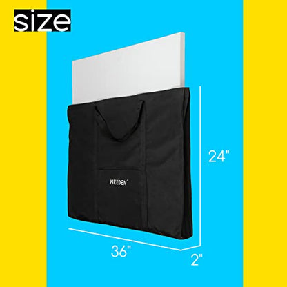 MEEDEN Art Portfolio Bag: 24 x 36 Inch Black Canvas Portfolio Case - size: 24" X 36"
