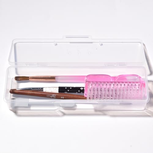4Pcs Transparent Storage Boxes For Nail Tool Professional Pedicure Manicure Tools Set Plastic Nail Art Tool Box Storage Case Nail Supplies, White - color: 4PCS White