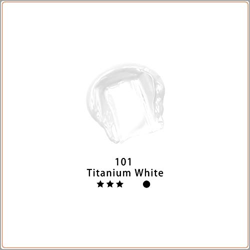 Artecho White Acrylic Paint, Titanium White Paint (120ml / 4.05oz) Tubes, Art Craft Paints for Canvas Painting, Rock, Stone, Wood, Fabric, Art Supplies | Semi Glossy Finish, High Pigment Rich Color Craft Paint for Canvas, Rocks, Wood, Fabric, Ceramic, Non