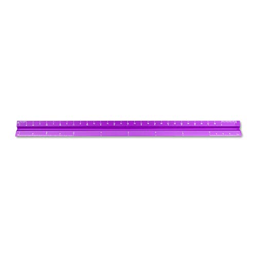 Alumicolor Aluminum Architect Solid Drafting Scale, 12IN, Purple - color: Purple, size: 12 Inch, style: Architect