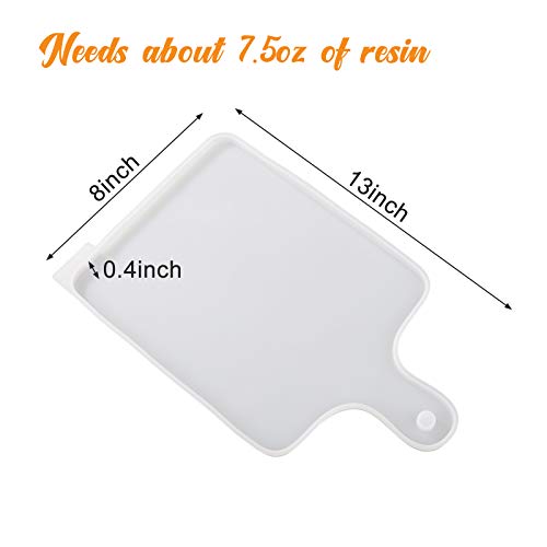 LET'S RESIN Silicone Resin Tray Molds, Epoxy Resin Molds for Rectangle Cutting Board, Large Silicone Molds for Resina Serving Tray, Epoxy Casting, DIY Art Craft