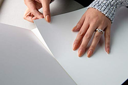 Strathmore 400 Series Mixed Media Pad, 18"x24", White, 15 Sheets & 300 Series Bristol Paper Pad, Vellum, Tape Bound, 9x12 inches, 20 Sheets (100lb/270g)