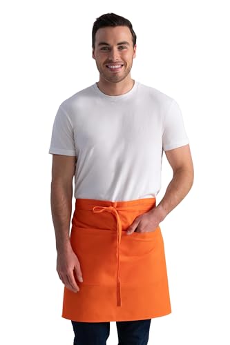 Chef Works Unisex Half Bistro Server Apron - color: Tangerine