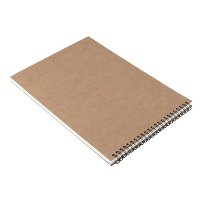 LEXININ 10 PCS A4 Spiral Bound Sketchbook, 30 Sheets/60 Pages of 160gsm Paper Drawing Pad, Landscape Sketchbook, Kraft Cover Sketch Pad for Painting, Drawing