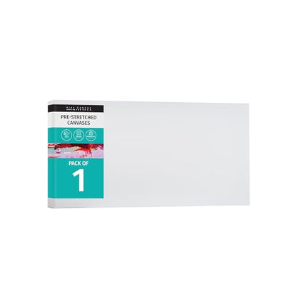 PIXY CANVAS Value Pack of 1 Stretched Canvas 16x48 inch, 1-1/2 (1.5) inch deep for Your Paintings/Artwork/Wall Art/Wall Decor (Pack of 1 Canvas, 16 x 48 inch, Landscape) - size: 16 x 48 inch, style: Pack of 1