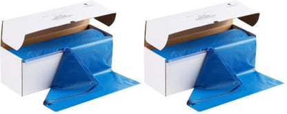 Goodluck 54 Inch X 300 Feet Plastic Table Cloths with Cutter Box, Blue Disposable Table Cover Roll, Plastic Tablecloth for Party, Banquet, Wedding, Birthday, Anniversary (Pack of 2) - color: Blue, size: 15.4" x 5.5" (Rectangular) (Pack of 2)