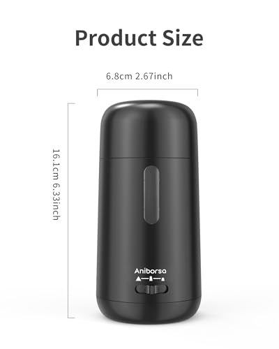 Rechargeable Electric Pencil Sharpener, Auto in & Out, Black | Adjustable Sharpness, Easy to Clean, Fast Sharpening, for 6-8mm Pencils Students, Teachers, Artist, Classroom, School, Office - color: Black