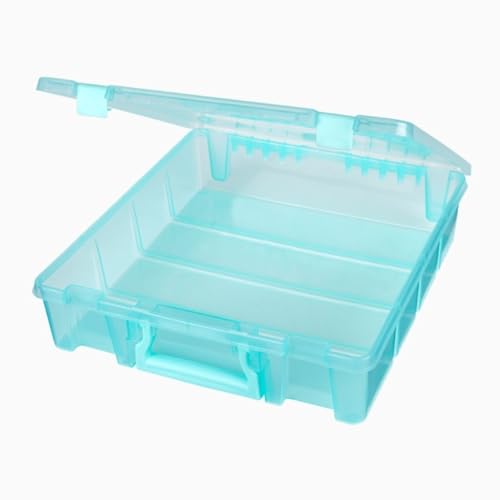 ArtBin 6955AA Super Satchel 1-Compartment Box, Art & Craft Organizer, 1-Pack, Translucent Aqua - color: Aqua