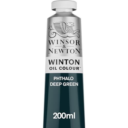 Winsor & Newton Winton Oil Color, 200ml Tube, Phthalo Deep Green - color: Phthalo Deep Green, size: 1 Count (Pack of 1), style: 6.75-oz Tube