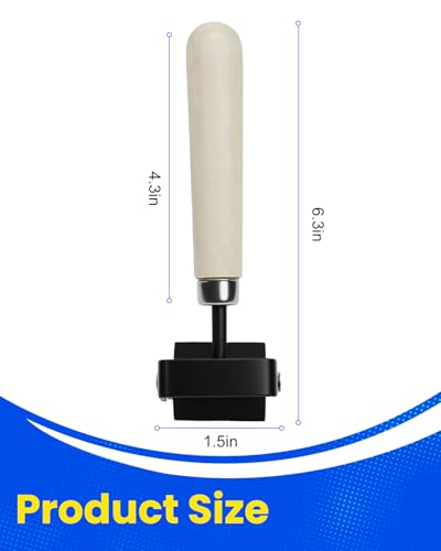 UCEC 1.5in Mini Wooden Brayer for Gluing, Printmaking & Diamond Painting | Mini Wooden Handle Rubber Roller for Wood Glue, Paint, Block Printing & Crafting, Great for Small Projects & Details, 1.5'' - color: 1.5 Inch-Wooden Handle