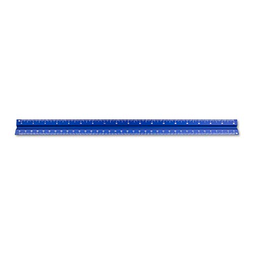 Alumicolor Aluminum Engineer Solid Drafting Scale, 12IN, Blue - color: Blue, size: 12 Inch, style: Engineer