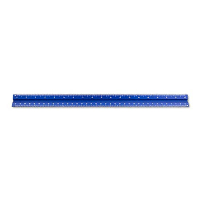 Alumicolor Aluminum Engineer Solid Drafting Scale, 12IN, Blue - color: Blue, size: 12 Inch, style: Engineer