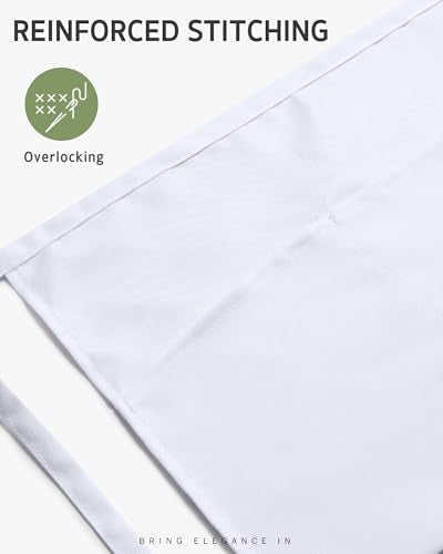 Syntus Server Apron for Men Women, Waitress Waist Apron, Black 1/3/12 Packs - color: White