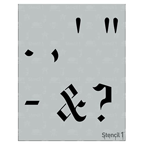 Stencil1 Old English Font Stencil 3" Alphabet Letters Painting Craft - size: 3" Letters